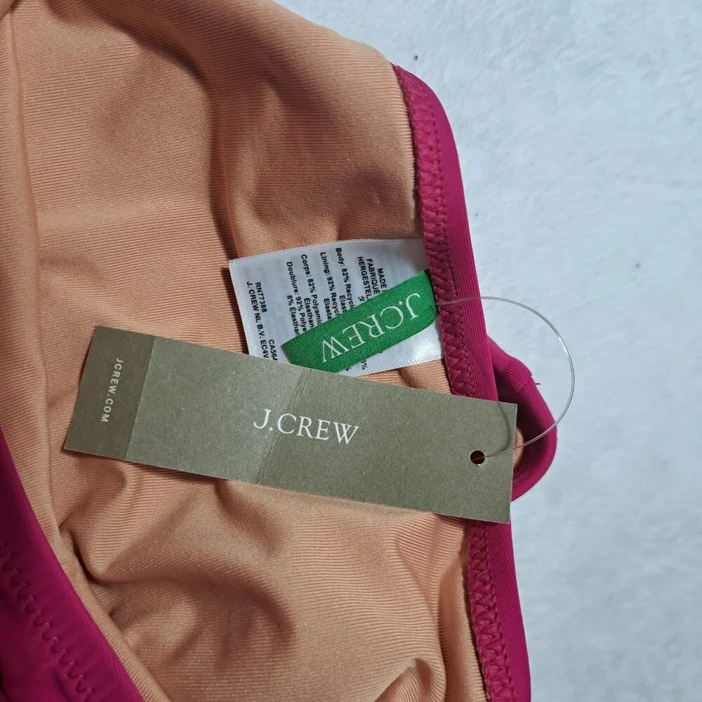 J. Crew Heritage 1989 High‎ Leg Bikini Bottom Size 3X Radiant Fuchsia Pink BP209
